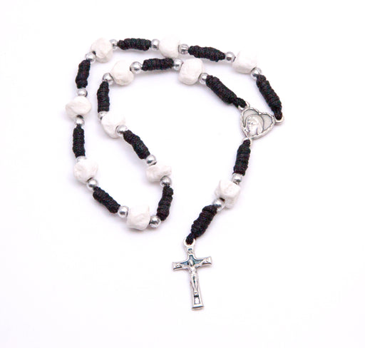 Medjugorje Stone One-Decade Rosary with Black Cord