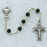 Sterling Silver 5MM Black Celtic Communion Rosary