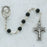 Sterling Silver 5MM Black Celtic Rosary