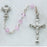 Sterling Silver 5MM Pink Communion Rosary