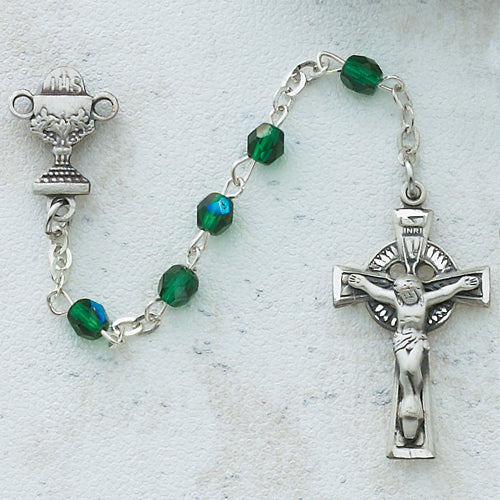 3MM Green Irish Communion Rosary