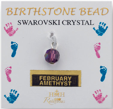Round Swarovski Dark Amethyst Birthstones