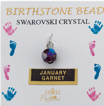Round Swarovski Garnet Birthstone