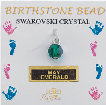 6mm Round Swarovski Emerald Birthstones