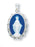 1 3/8-inch Sterling Silver Dark Blue Miraculous Cameo with 24-inch Chain