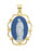 1-inch Gold Over Sterling Dark Blue Our Lady of Guadalupe Cameo with 18-inch Chain