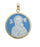 1-inch Sterling Silver Light Blue Our Lady of Perpetual Help Cameo with 20-inch Chain