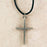Pewter Cross with 24-inch Leather Cord