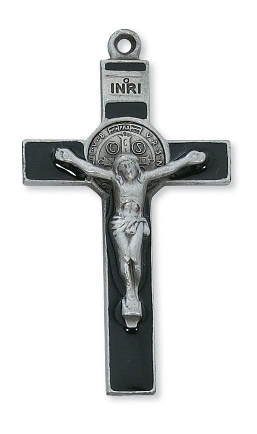 Pewter Saint Benedict Crucifix with 24-inch Chain