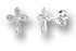 7/16-inch Sterling Zircon Cross Earrings