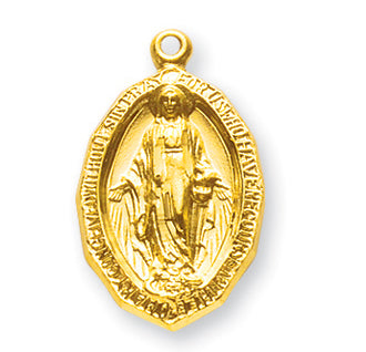 Gold over Sterling Silver Miraculous Medal