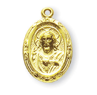 Gold over Sterling Silver Scapular Medal