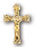 1 7/16-inch Gold Over Sterling Silver Crucifix with 24-inch Chain