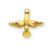 1/2-inch Gold Over Sterling Silver Holy Spirit Medal with 18-inch Chain
