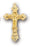 1 3/4-inch Gold Over Sterling Silver Crucifix with 24-inch Chain