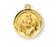 Gold over Sterling Silver Round Saint Christopher Medal