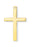 1 5/16-inch Gold Over Sterling Silver Plain Cross with 20-inch Chain