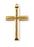 1 1/4-inch Gold Over Sterling Silver Cross with Black Enamel and 20-inch Chain