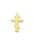 15/16-inch Gold Over Sterling Silver Byzantine Cross with 18-inch Chain