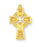 Gold Over Sterling Silver Celtic Cross with 18-inch Chain