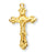 1 5/16-inch Gold Over Sterling Silver Crucifix with 18-inch Chain