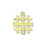 Gold Over Sterling Silver Jerusalem Cross with 18-inch Chain