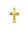 3/4-inch Gold Over Sterling Silver Cross with 18-inch Chain