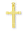 1-inch Gold Over Sterling Silver Cross with 18-inch Chain