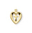 3/4-inch Gold Over Sterling Silver Heart with Cross and 18-inch Chain