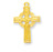 Gold Over Sterling Silver Celtic Cross with 18-inch Chain