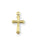 5/8-inch Gold Over Sterling Silver Cross with 16-inch Chain