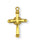 7/8-inch Gold Over Sterling Silver Cross with 18-inch Chain