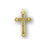1 3/16-inch Gold Over Sterling Silver Cross with Black Enamel Design 18-inch Chain