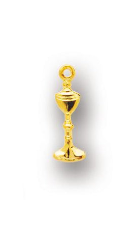 5/8-inch Gold Over Sterling Silver Chalice with 16-inch Chain