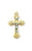 1 1/8-inch Tutone Gold Over Sterling Crucifix with 18-inch Chain