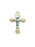 3/4-inch Tutone Gold Over Sterling Silver Crucifix with 18-inch Chain