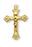 1 1/8-inch Gold Over Sterling Silver Crucifix with 18-inch Chain