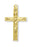 1 1/4-inch Gold Over Sterling Silver Crucifix with 18-inch Chain
