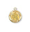 Gold over Sterling Silver Round Shaped Saint Christopher Medal