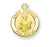 Gold over Sterling Silver Round Shaped Saint Francis Medal