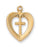 Gold over Silver Heart/Cross with 18-inch Chain