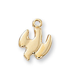 Gold over Silver Holy Spirit with 16-inch Chain