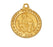 Gold over Silver Medal of Saint Peregrine 20-inch Chain - Engravable