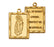 Gold over Silver 2Pc Scapular with 18-inch Chain