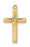 Gold over Silver Cubic Zirconia Cross with 18-inch Chain