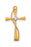 Gold over Silver Cross with Stone with 18-inch Chain