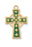 Gold over Silver Celtic Cross 18Ch-inch