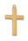 Gold over Silver Eng Cross with 24-inch Chain