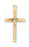 Gold over Silver Starbust Cross with 18-inch Chain