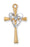 Gold over Silver Cross with Sil Heart 18Ch-inch